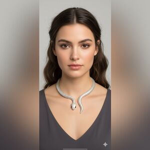 Silver Snake Necklace